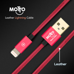Motto Leather Wrapped Lightning iPhone Cable